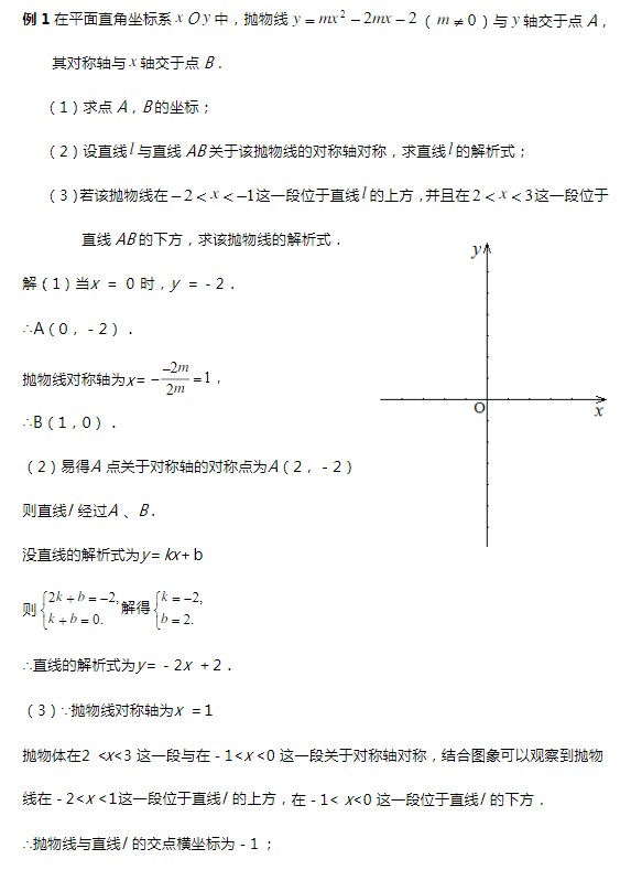 抛物线解析式