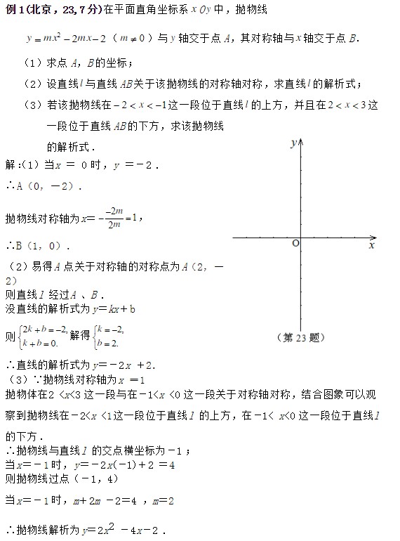 路标中考数学题型