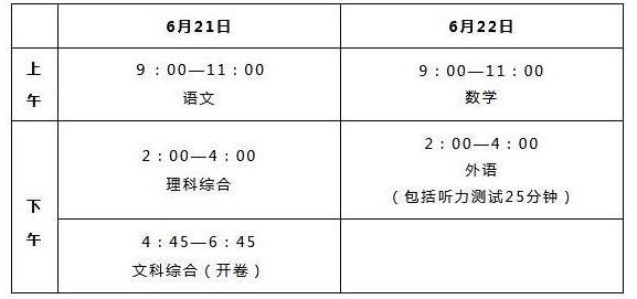 河北中考时间2022年具体时间