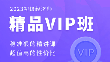 2023年初级经济师-精品vip班