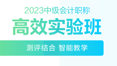 中级会计职称高效实验班